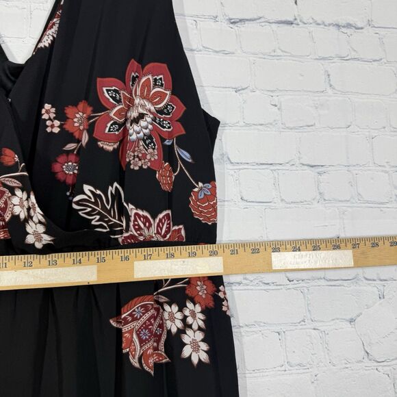 Maurices Jumpsuit Women Plus Size 2X Floral Cottage Flowy Silky Resort Vacation - Picture 8 of 16